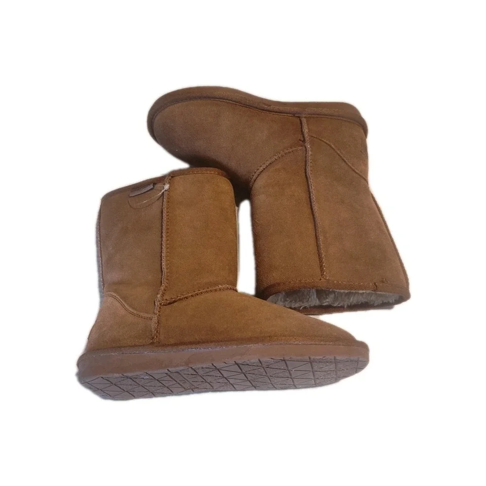 Minnetonka Olympia Short Sheepskin Leather Boots | Women's 6m
